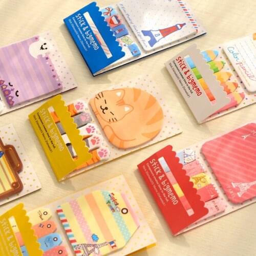 Korean Stationery Animal Panda Cage Lovely Kawaii Sticky Notes Post Memo Pad School Supplies Planner Stickers Paper Bookmarks