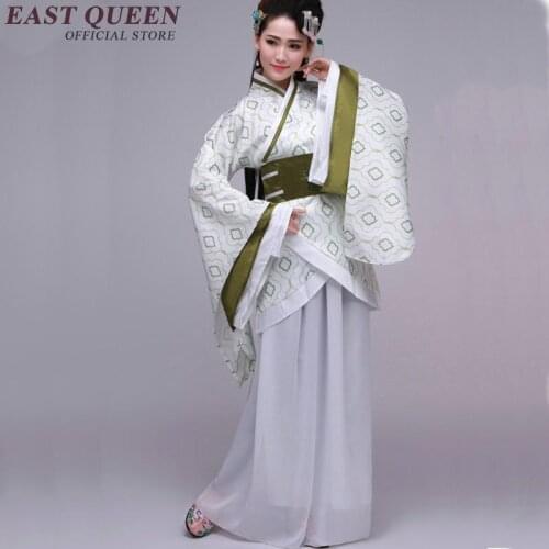 Chinese folk dance costume clothing hanfu ancient fan dance traditional Chinese dance costumes Stage dance wear KK1323
