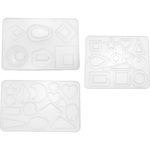 Crystal Glue Mold Dried Flower Decor Charm Earrings Pendants Resin Molds For DIY Jewelry Making Tools