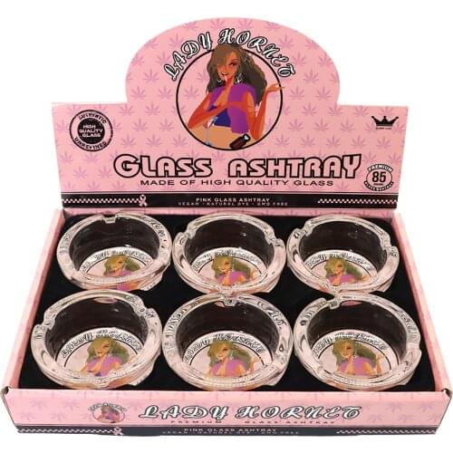 LadyHornet Heavy Crystal Glass Ashtray Suit for Cigarettes Cigars Premium Glass Cigarette Ash Tray Suit Women Men Smoker Outdoor