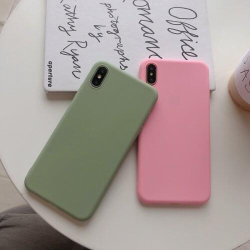 For Apple iPhone 6 6G 6s 7 8 Plus 7Plus Phone Cases matte candy soft TPU back cover funda shell For iPhone 12 11 Pro XS Max X XR