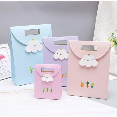 New Cute Cloud Flip Cover Gift Bags DIY Creative Gift Wrapping Bags Baby Shower Wedding Birthday Christmas Party Gift Packaging