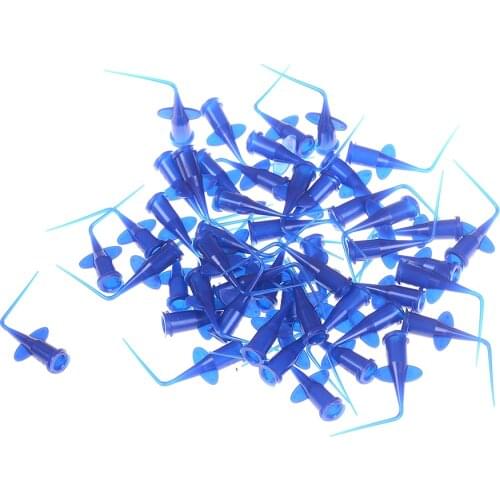 50PCS Blue Disposable Dental Irrigation Syringe Tip Calcium Hydroxide Paste Transport Head Conveyor Dentist Materials Tool Hot