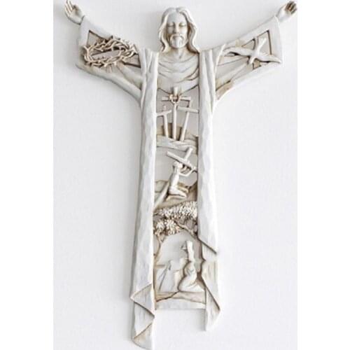 Wall Pendant Delicate Decorative Resin Cross Craft Hanging Pendant Ornament for Daily Used