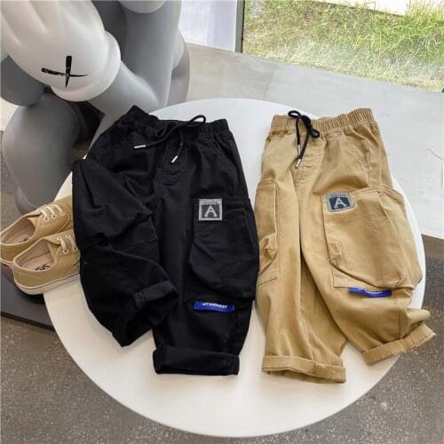 Boys' Workwear And Trousers 2021 Fall New Products Childrens Fashion Casual Trousers Loose Pants