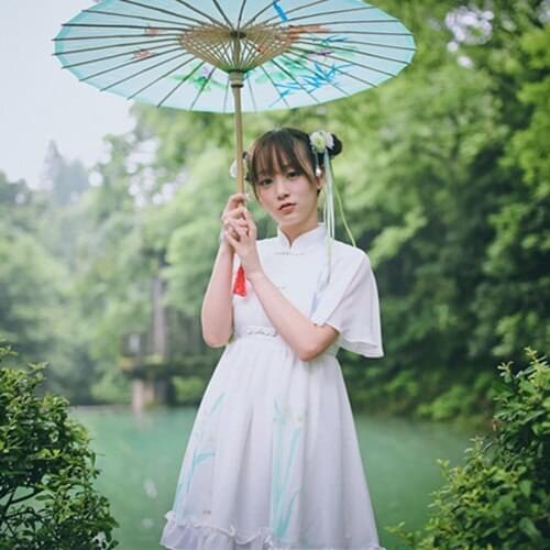Daily Wear Chinese Style RUOSHUIXIAN (Narcissus-like Girl) Dress Vintage Lolita Fairy Kei Dress Summer