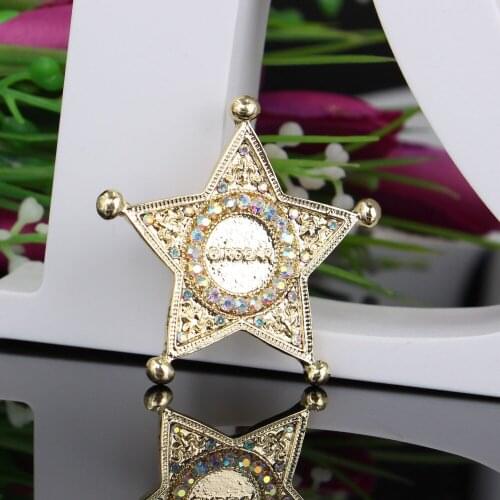 Simple Pentagram Brooch Jewelry For Women/men Fashion Jewelry Brooch Pins Metal Scarf Wedding Gift Diy Jewellery Accessories