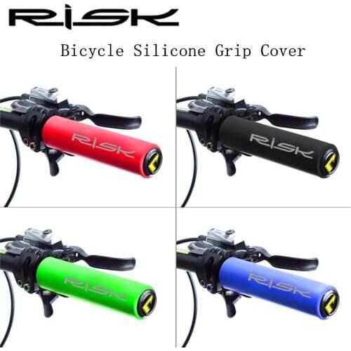 RISK 1 pair High Quality MTB Bike Bicycle Grips Silicone Soft Mountain Bike Handlebar Gloves Anti-skid Shock-absorbing Part 2019