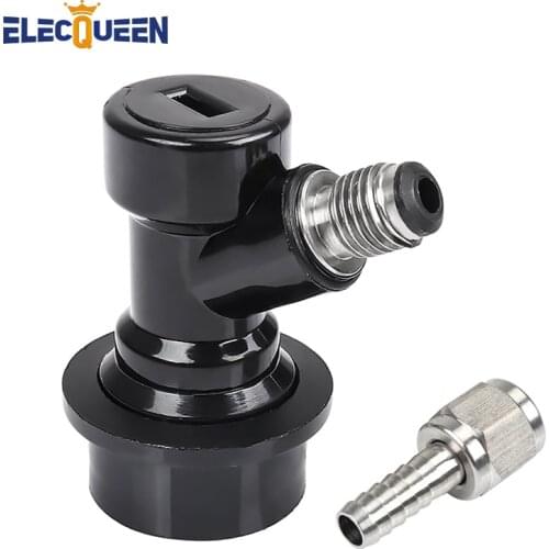 1/4''MFL Liquid Ball Lock Connector,HomeBrew Ball Lock Dispenser Keg Quick Disconnect with Stainless Steel 1/4'' Barb Swivel Nut