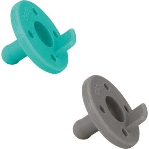 OiOi Pacifier Green&Gray 2 Pieces