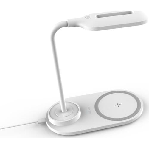 10W LED Desk Lamp with Wireless Charging Night-lantern DC 2V Or 10V USB Dimmable Table Light 9V For Phone 3Colors Dimmable