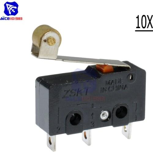 Diymore 10PCS/Lot KW11-3Z Tact Switch 5A 250V Microswitch Round Handle 3 PIN