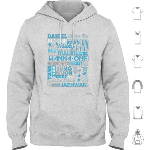Wanna One Collage Hoodie Long Sleeve K Pop Wanna One Korean Wannable Produce 101