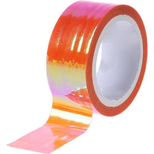 2021 Top Rhythmic Gymnastics Decoration Holographic RG Prismatic Glitter Tape Hoops Stick