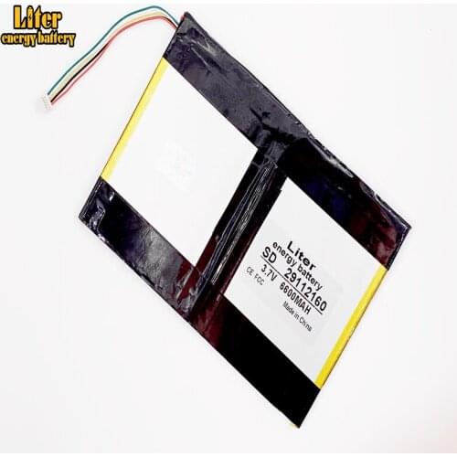 5 thread Tablet PC battery capacity 29112160 3.7V 6600MAH Universal Li-ion battery for tablet pc 9 inch 10 inch 11inch