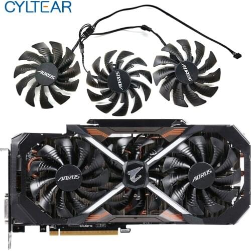95mm T129215BU 12V 0.55A PLD10015B12H Fan For GIGAYTE AORUS GeForce GTX 1080 Ti GTX 1080Ti RTX2060 Xtreme Edition Video Card Fan