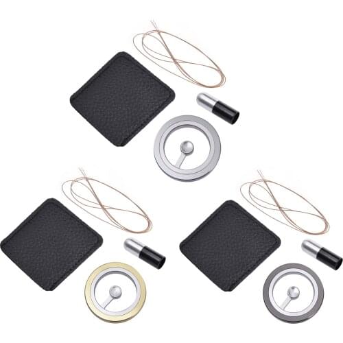 1Pc Metal Gyro Phantom Spinner Mezmocoin Phantom Decompression Toy Set Phantom Table Illusion Toy Spinner With Launcher