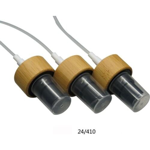 10/50/100pcs 18/410 20/410 24/410 Bamboo Lotion Press Pump Head Cap/Sprayer Atomizer Nozzle Lid for Essential Oil/Essence Bottle