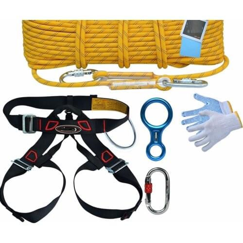 10M 2700KG 10.5MM fast descend rope aerial work safety insurance working sport harness, outdoor wire lifting sling, wire rope