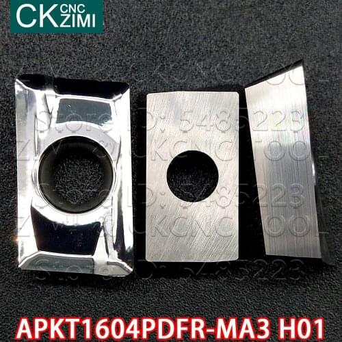 10PCS APKT1604PDFR-MA3 H01 Milling cutter Turning Tool carbide inserts Lathe Milling APKT1604PDFR for CNC Face Mill for aluminum