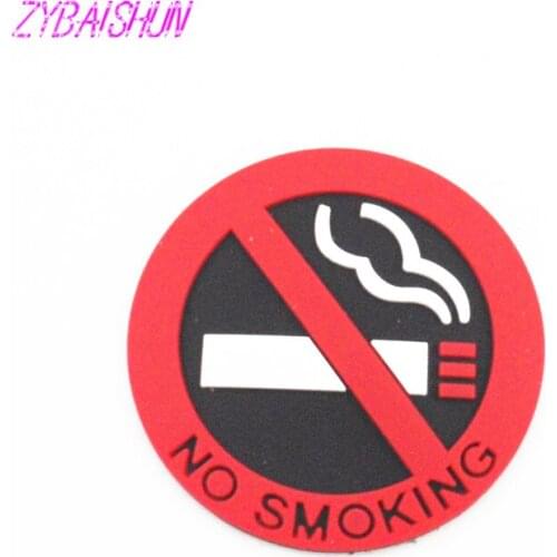 3 pcs. Rubber No Smoking Warning Sign Sticker for Hyundai ix35 iX45 iX25 i20 i30 Sonata,Verna,Solaris,Elantra,Accent,Veracruz