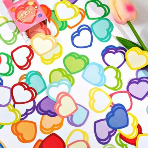 45pcs Creative Cute Heart Mini Paper Sticker Decoration Diy Ablum Diary Scrapbooking Label Sticker Kawaii Stationery