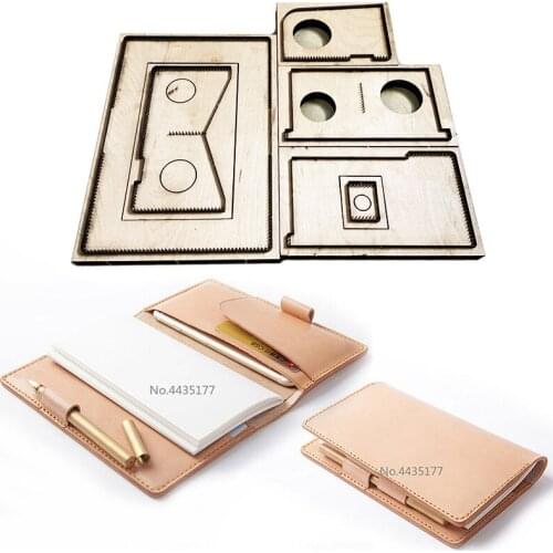 5pcs/set New Japan Steel Rule Leather Die Cut Mould Punch Tool For DIY business type A5 notebook Journal leathercraft Tool Set