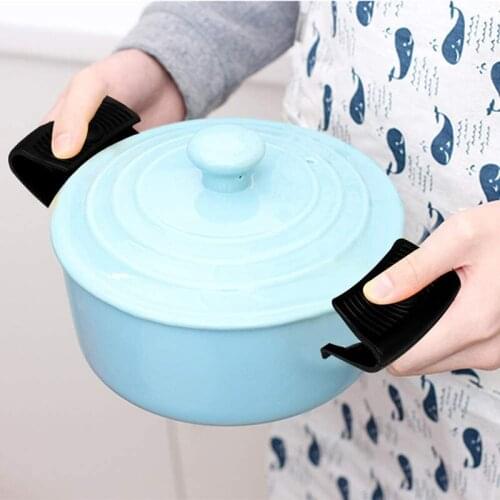 5Pcs Silicone Hot Handle Holder Cast Iron Skillet Holders Cover Non Slip Pot Holder Sleeves Heat Resistant Potholder