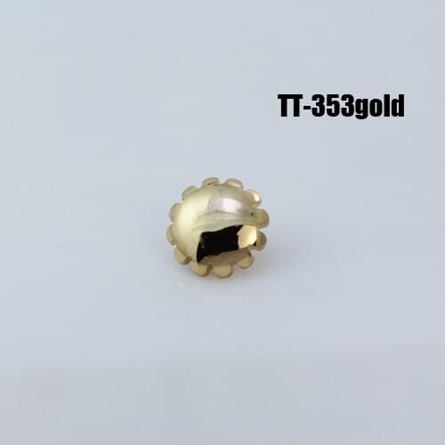 50pc SCREWBACK SPIKE TT- 353 leathercraft Gold