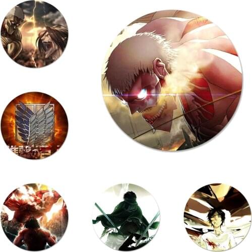 58mm Attack on Titan poster Badge Brooch Pin Accessories For Clothes Backpack Decoration gift