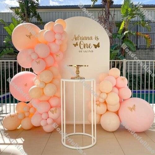 93pcs Wedding Decoration Macaron Baby Pink Cream Peach Nude Balloons Garland Arch Kit Bride Baby Shower Birthday Party Supplies