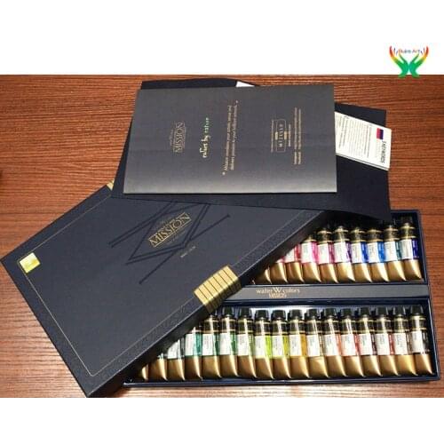 Mijello gold nano-master watercolor pigment tube 24/34/36 color solid pigment painting creation special pigment