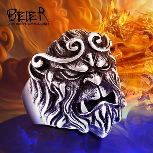 BEIER New one China Style New Stainless Steel Monkey King For Man Movie Ring Unqiue jewelry free shipping BR8-291