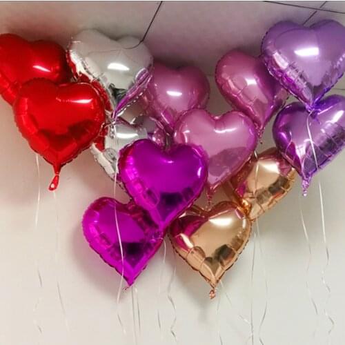 Big balloon 18-Inch Heart-Shaped Aluminum Foil Balloon Valentines Day Wedding Ceremony Decorations Arrangement Heart-Shaped