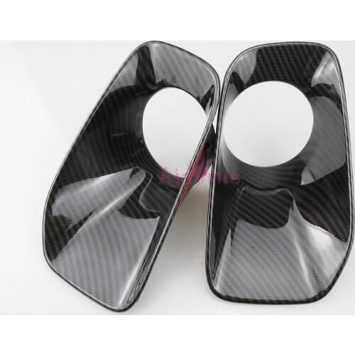2016-2017 Carbon Fiber Color Front Fog Lamp Cover Light Trims Protector ABS Chrome Car Styling For Jeep Renegade Accessories