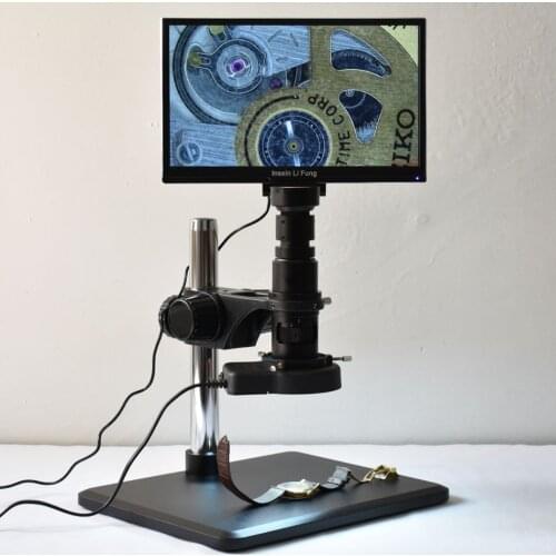 Full HD 1080P 11.6" Integrated Display Measuring Microscope Camera HDMI Full Focus Magnifier USB Storage Industrial Inspection
