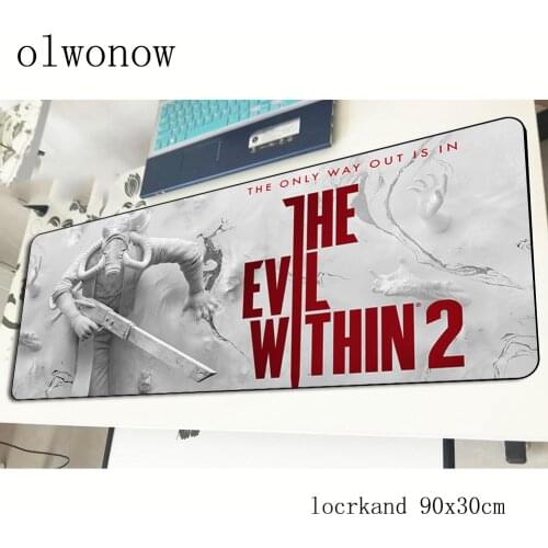 The evil within pad mouse hot sales computador gamer mouse pad 90x30cm padmouse cute mousepad ergonomic gadget office desk mats