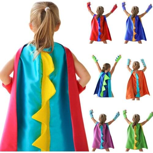 JEMMA LEONG 8 Colors Little Dinosaur Cloak For Kid Halloween Costume For Boy Girl Birthday Gift Performance Carvinal Fancy Party