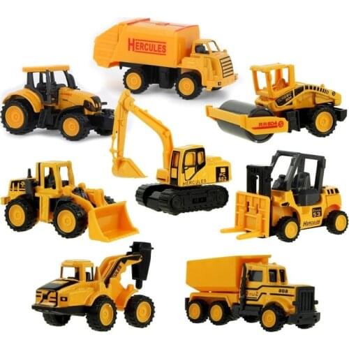 Mini Engineering Alloy Car Tractor Toy Dump Truck Model Classic Toy Cars for Children Boy Gift Kids Car Accessories 8 Styles