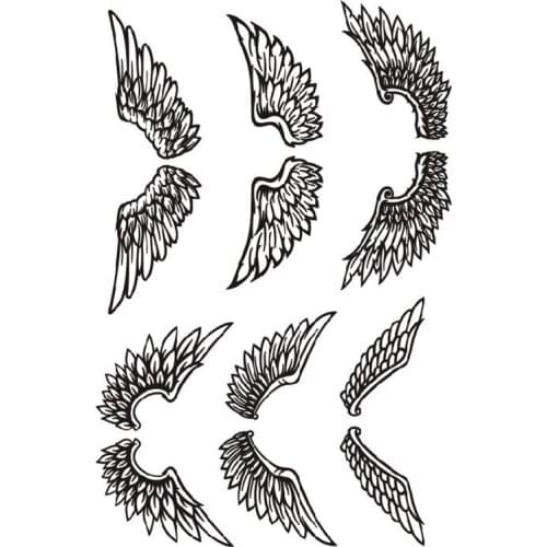 Clear 6 wings stamps angel wing clear rubber stamps for scrapbooking and cardmaking