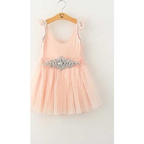 New Baby Girls summer Clothes high quality girls Lace Vest Dress girls flower summer clothes 2-8y toddler girls clothing