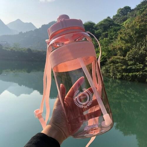 New sports water cup portable large-capacity straw plastic leak-proof and drop-resistant Water Bottles Hot Sale Bottle Kettle