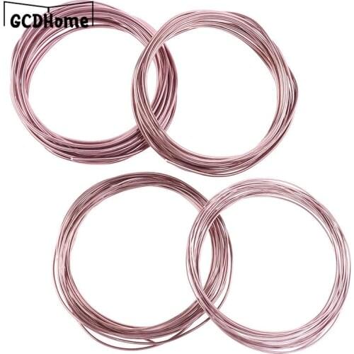 New 1pcs Black/Pink Bonsai Wires Anodized Aluminum Bonsai Training Wire with 3Sizes 5m