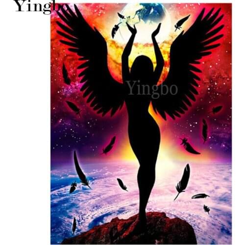 New Arrival 5D Diamond Painting Fantasy angel woman DIY Rhinestones Pictures Wall Art Diamond Embroidery Craft Kit Decor Gift