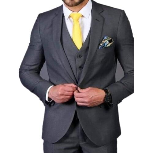 New Formal Wedding Occasion Men 3 Piece Suit Shawl Lapel Tuxedo Slim Fit Premium Dinner Jacket Vest Pants Custom Party Men Suit