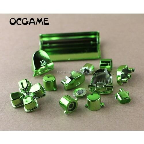 OCGAME 20sets/lot 8 colors Full Buttons Mod Set Chrome full buttons for PS4 Controller Joystick Video Game