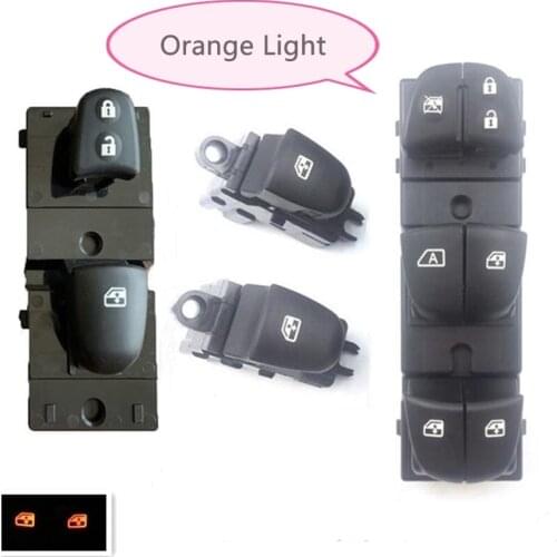 Orange Light Window Master Switch for Nissan Qashqai Altima Sylphy Tiida X-Trail 25401-1KA0A 25411-1KL5A 25401-1KA0B
