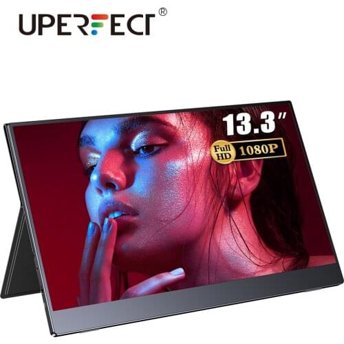UPERFECT 13.3 Inch 1080P Portable Monitor Brightness Contrast 2000: 1 TYPE C Second Screen For Laptop Desktop HUAWEI Phone