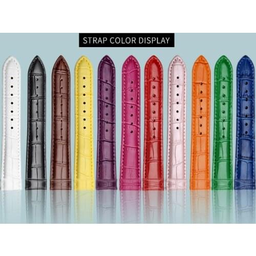 Yopo Leather watchband 14mm 16mm 18mm 20mm 22mm 24mm Color strap for Cartier Tank series mens and womens bracelet Give tool