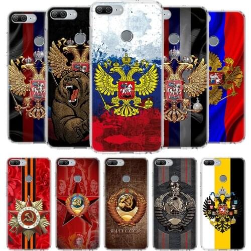Russia Russian Flags Emblem Cover Phone Case for Huawei Y9 Y5 Y6 Y7 2019 Honor 9 10 Lite 9X 8X 8A 8S 7X 7A 20 Pro 10i V20 Coque